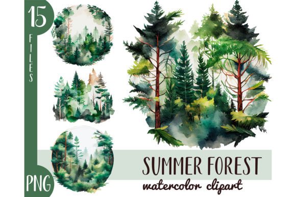 Download Watercolor Forest Clipart - Wood PNG - Premium Resources