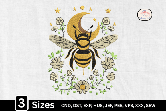 Download Celestial Moon Floral Bee - Floral bee Collection