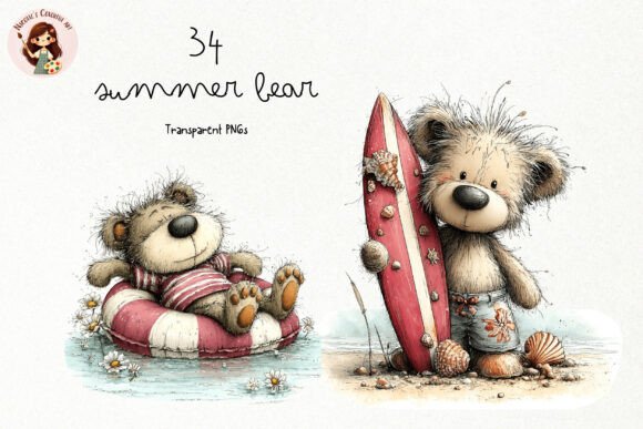 Download Cute Summer Bear PNG Clipart - Cute summer Collection
