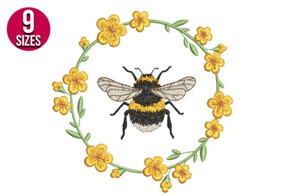 Download Floral Bee Wreath - Floral bee Collection