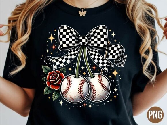 Download Coquette Baseball Bow Cherry Rose PNG - Baseball bow Collection