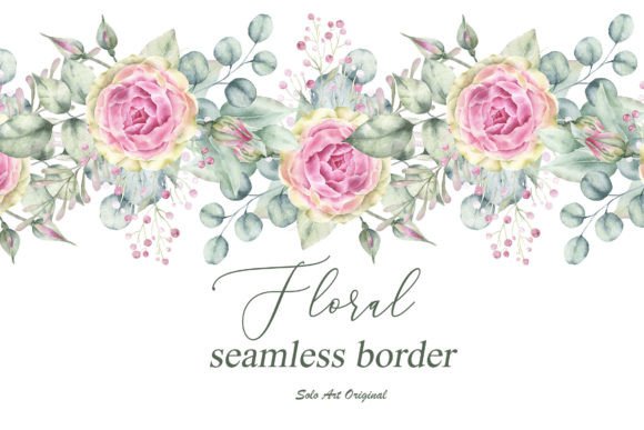 Download Floral Seamless Border Bunner Eucalyptus - Premium Resources