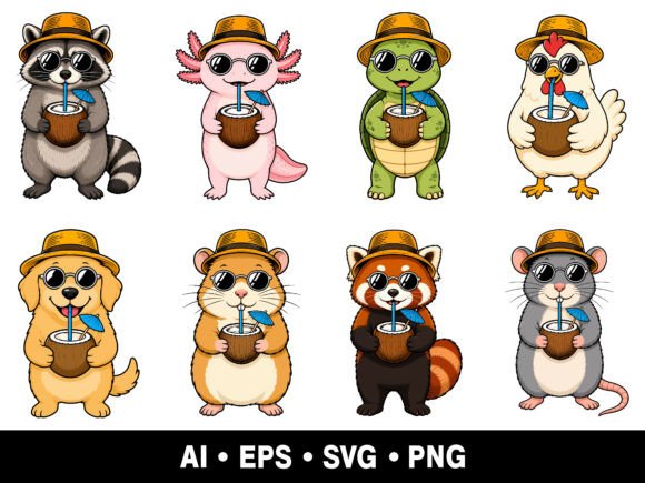 Download Cute Summer Animal SVG PNG Bundle - Cute summer Collection