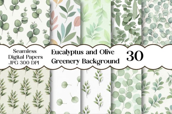 Download Eucalyptus and Olive Greenery Background - Greenery background Collection