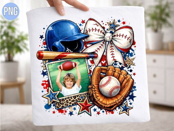 Download Baseball Bow Sports Photo Frame PNG - Baseball bow Collection