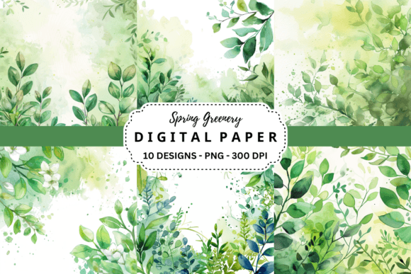 Download Watercolor Spring Greenery Background - Greenery background Collection