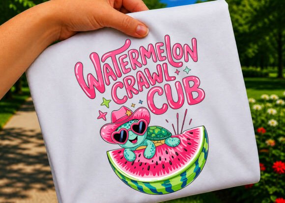 Download Watermelon Crawl Club Cute Summer Turtle - Cute summer Collection