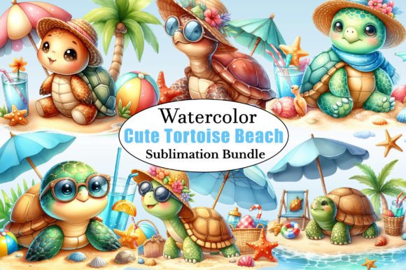 Download Cute Summer Tortoise Beach PNG Clipart - Cute summer Collection