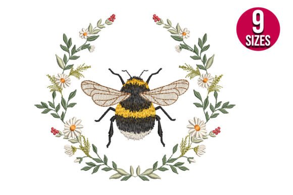 Download Floral Bee Wreath - Floral bee Collection