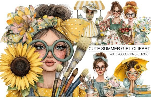 Download Cute Summer Girl Clipart - Cute summer Collection